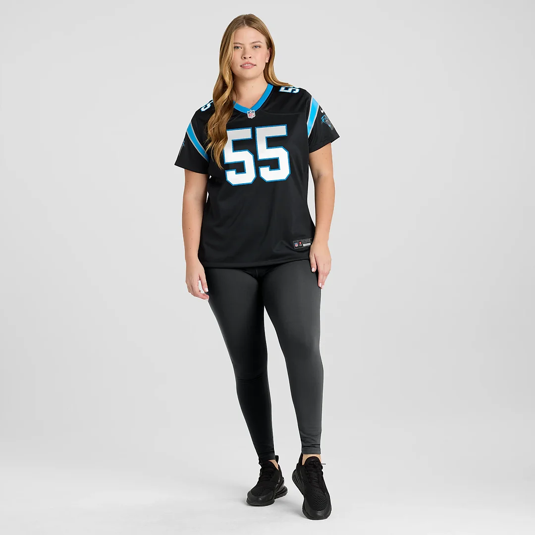 Zennovawear Maema Njongmeta Carolina Panthers Women's Team Game Jersey - Black