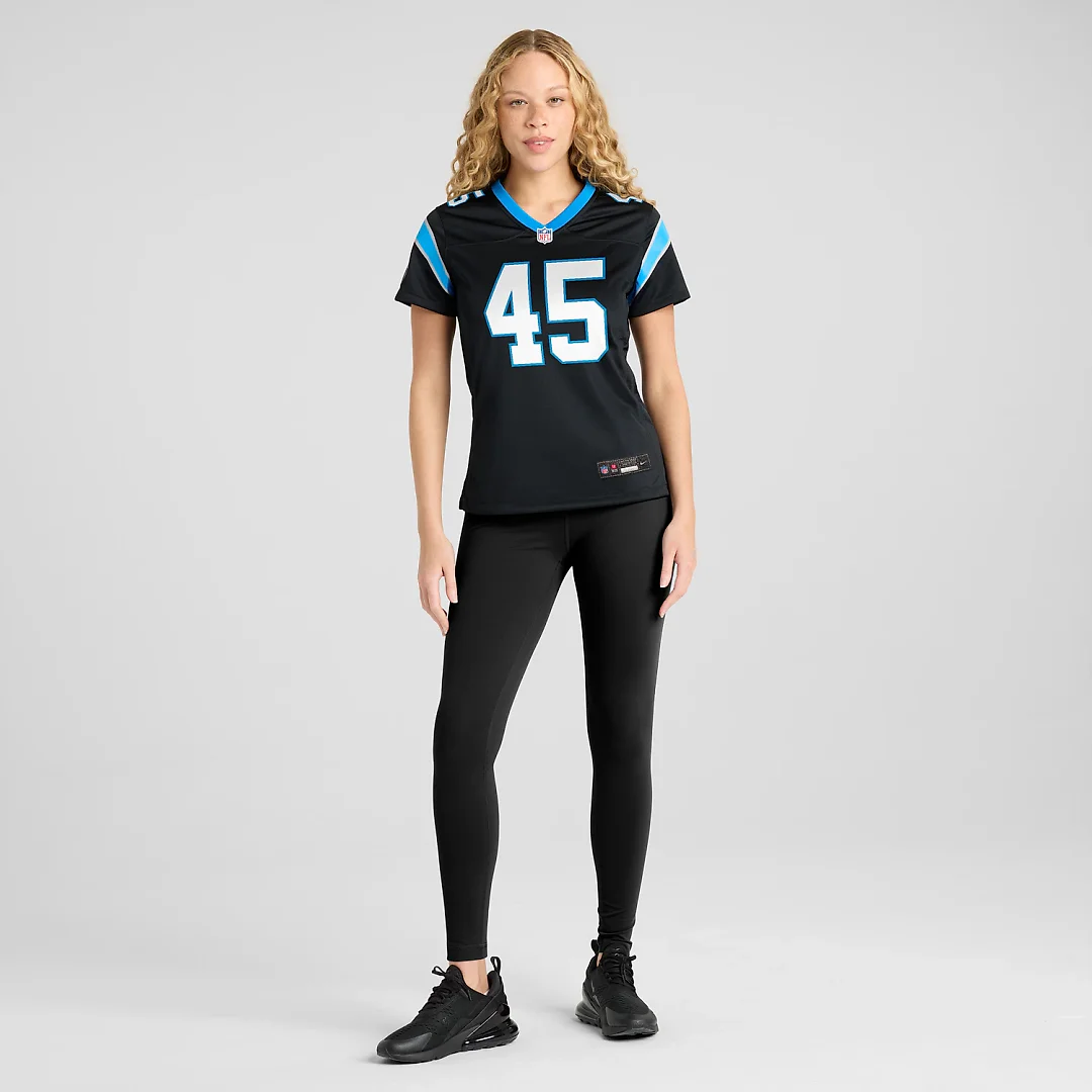 Zennovawear Maema Njongmeta Carolina Panthers Women's Team Game Jersey - Black