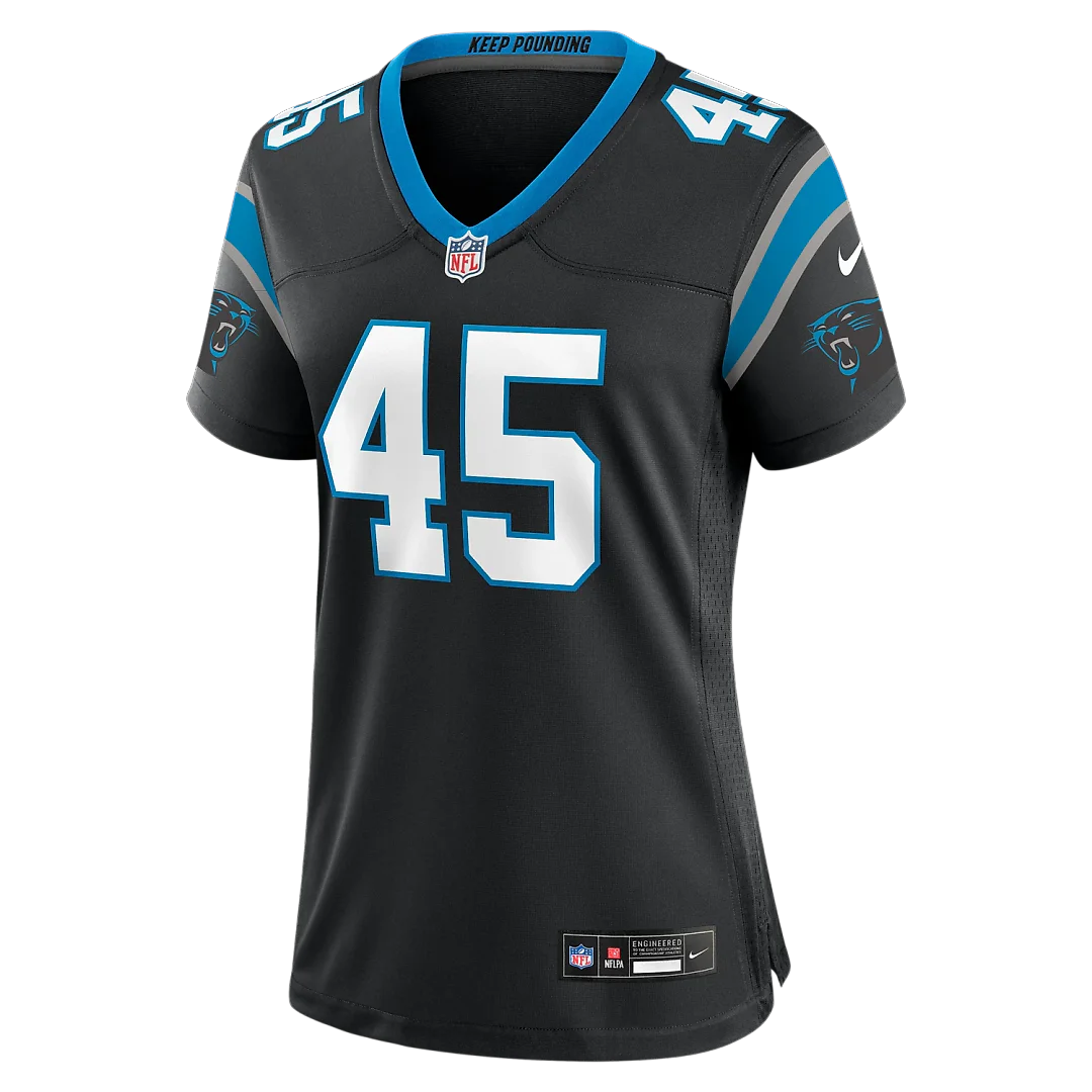 Zennovawear Maema Njongmeta Carolina Panthers Women's Team Game Jersey - Black