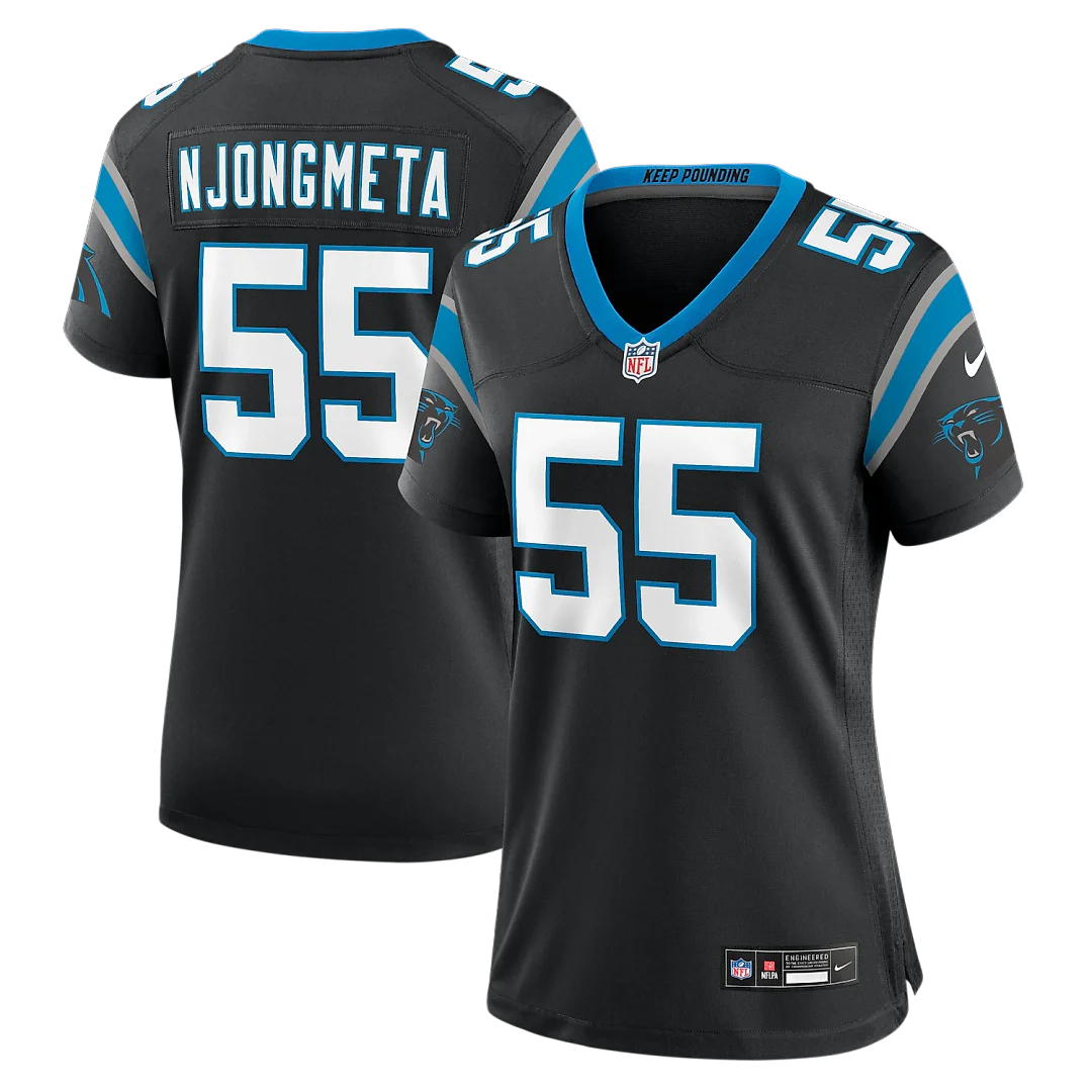 Zennovawear Maema Njongmeta Carolina Panthers Women's Team Game Jersey - Black