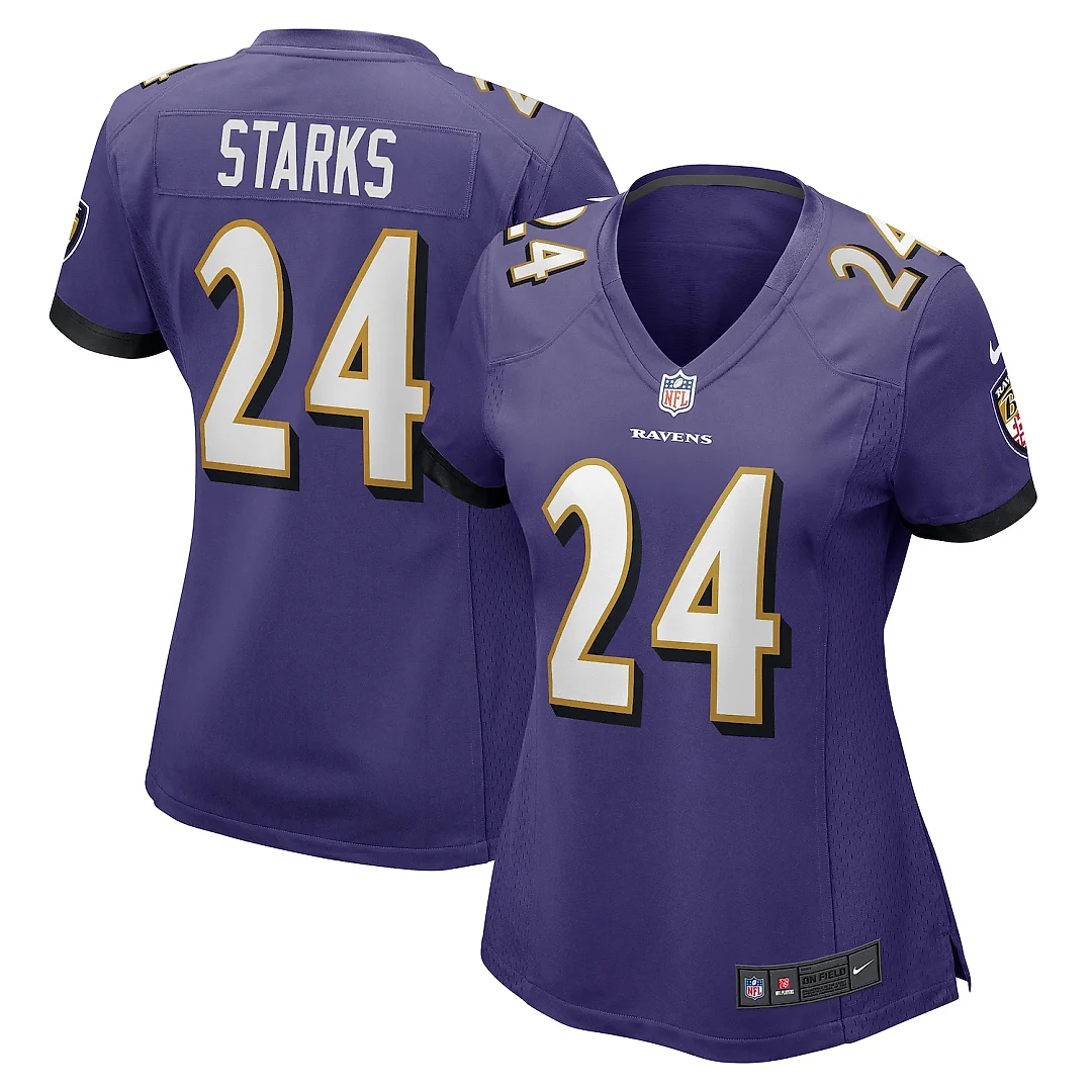 Zennovawear Malaki Starks Baltimore Ravens Women's Team Game Jersey - Purple