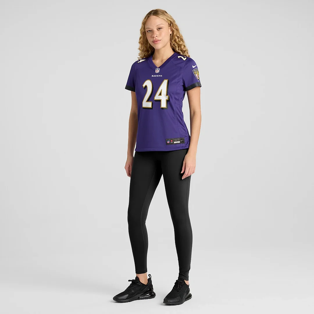 Zennovawear Malaki Starks Baltimore Ravens Women's Team Game Jersey - Purple