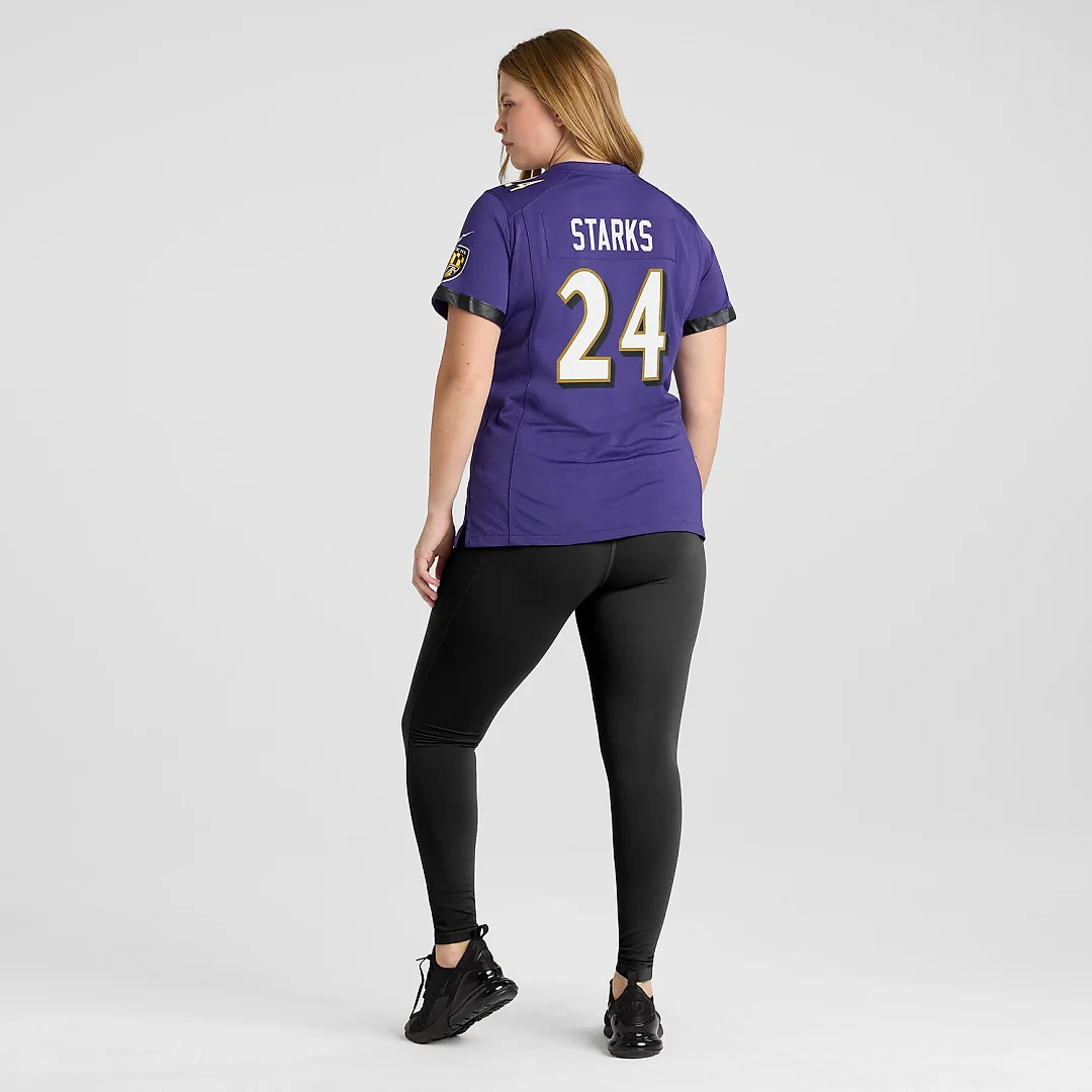 Zennovawear Malaki Starks Baltimore Ravens Women's Team Game Jersey - Purple