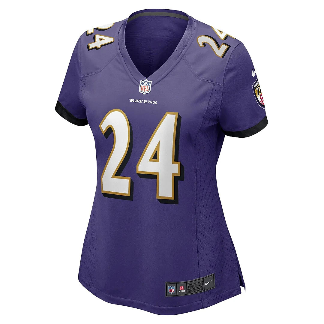 Zennovawear Malaki Starks Baltimore Ravens Women's Team Game Jersey - Purple
