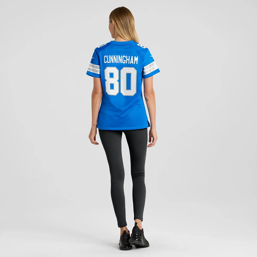Zennovawear Malik Cunningham Detroit Lions Women's Team Game Jersey - Blue