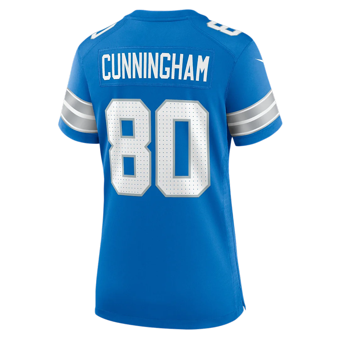Zennovawear Malik Cunningham Detroit Lions Women's Team Game Jersey - Blue