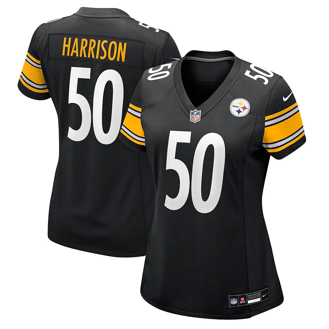 Zennovawear Malik Harrison Pittsburgh Steelers Women's Team Game Jersey - Black