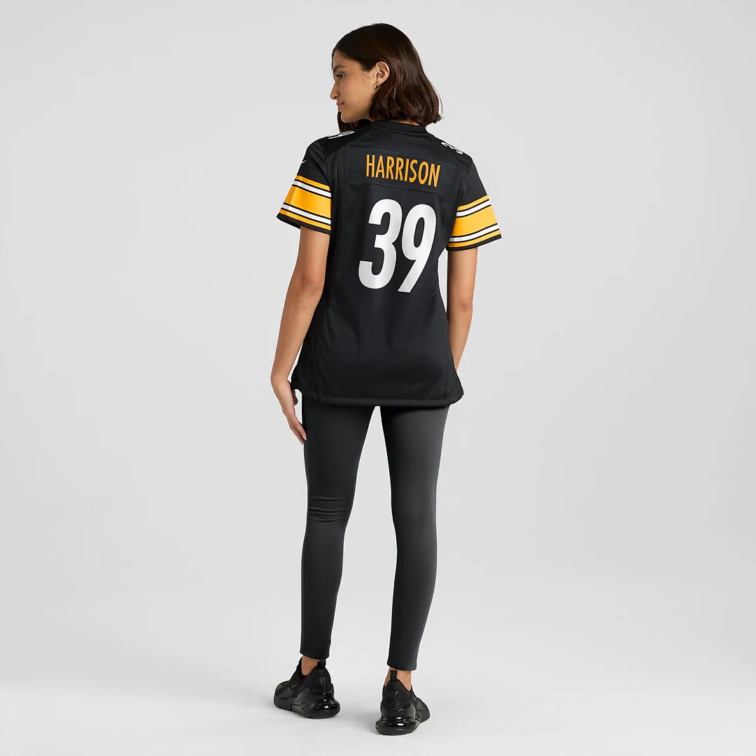 Zennovawear Malik Harrison Pittsburgh Steelers Women's Team Game Jersey - Black