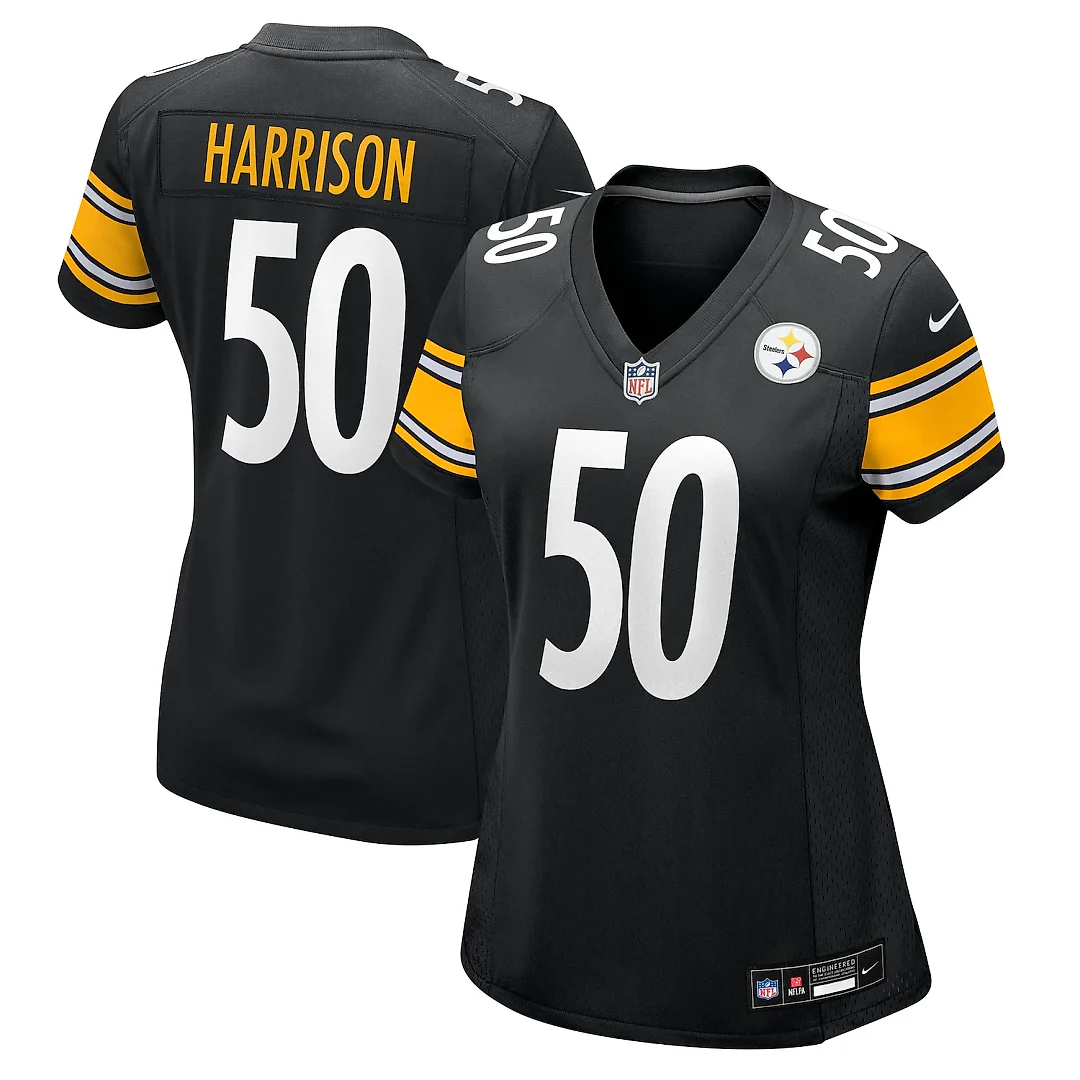Zennovawear Malik Harrison Pittsburgh Steelers Women's Team Game Jersey - Black