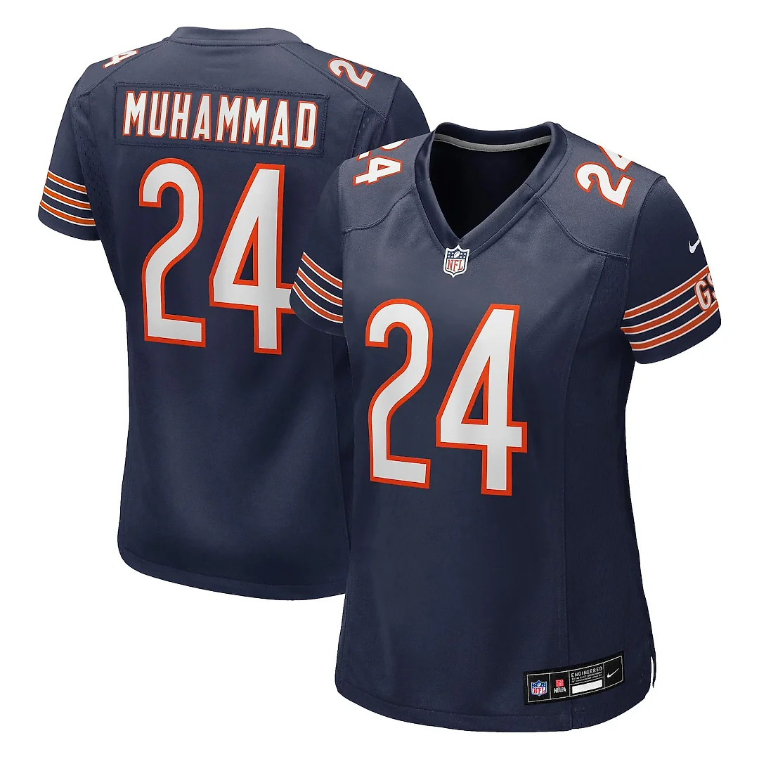 Zennovawear Malik Muhammad Chicago Bears Women's Team Game Jersey - Navy