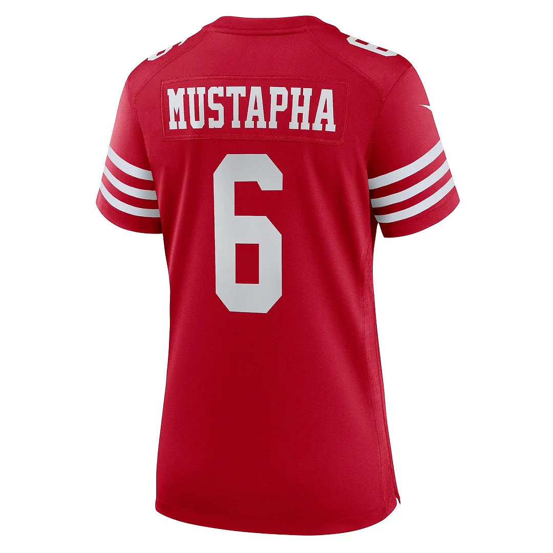 Zennovawear Malik Mustapha San Francisco 49ers Women's Team Game Jersey - Scarlet
