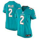 Zennovawear Malik Willis Miami Dolphins Women's Game Jersey - Aqua