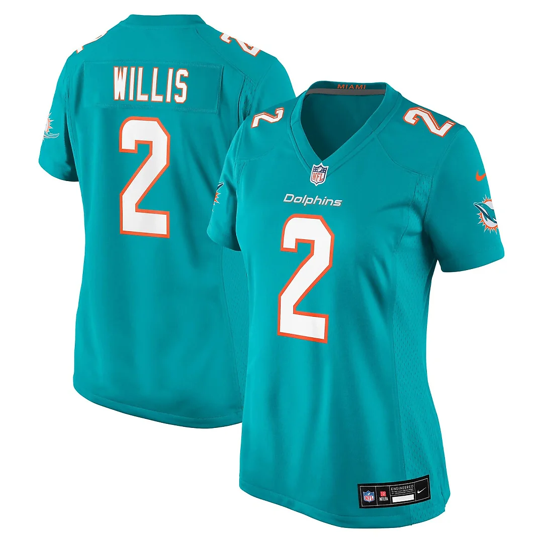 Zennovawear Malik Willis Miami Dolphins Women's Game Jersey - Aqua