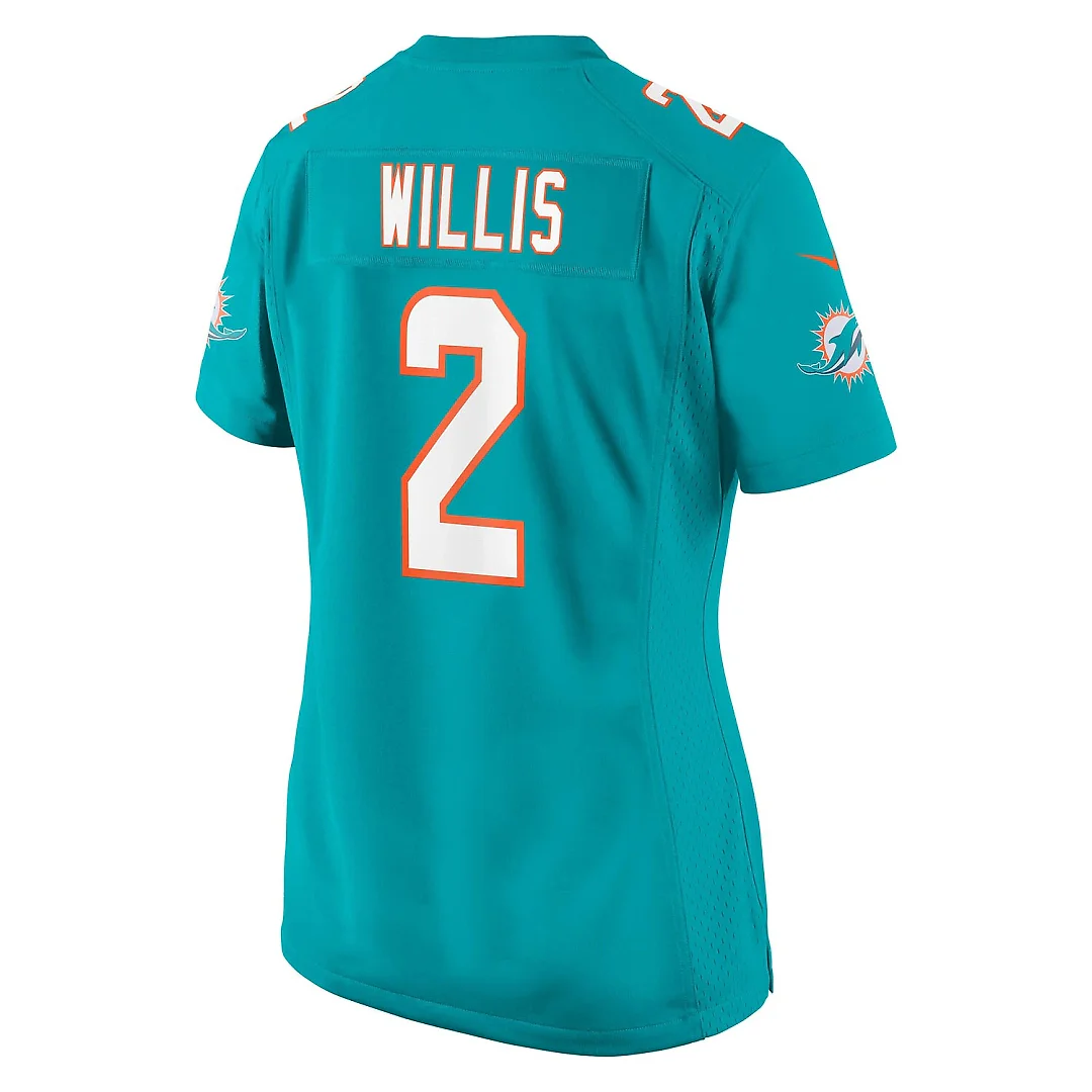 Zennovawear Malik Willis Miami Dolphins Women's Game Jersey - Aqua