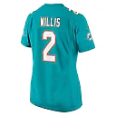 Zennovawear Malik Willis Miami Dolphins Women's Game Jersey - Aqua