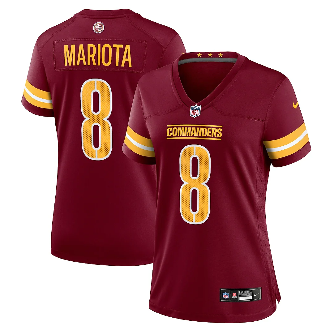 Zennovawear Marcus Mariota Washington Commanders Women's Team Game Jersey - Burgundy
