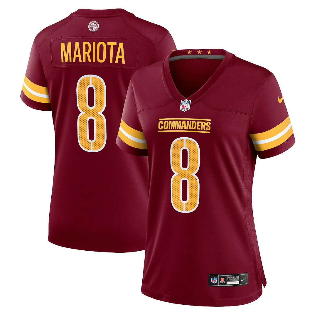 Zennovawear Marcus Mariota Washington Commanders Women's Team Game Jersey - Burgundy