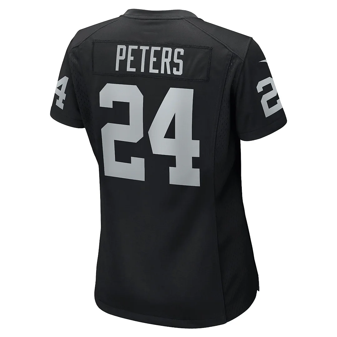 Zennovawear Marcus Peters Las Vegas Raiders Women's Team Game Jersey - Black