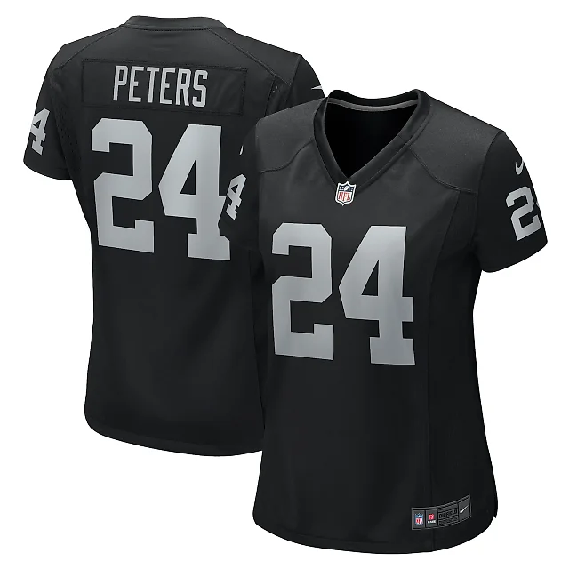 Zennovawear Marcus Peters Las Vegas Raiders Women's Team Game Jersey - Black