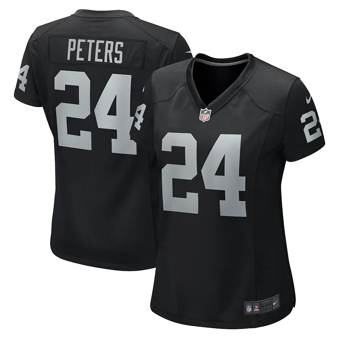 Zennovawear Marcus Peters Las Vegas Raiders Women's Team Game Jersey - Black