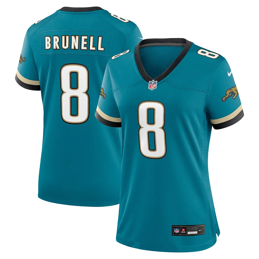 Zennovawear Mark Brunell Jacksonville Jaguars Women's Prowler Throwback Retired Player Game Jersey - Teal