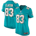 Zennovawear Mark Clayton Miami Dolphins Women's Game Retired Player Jersey - Aqua