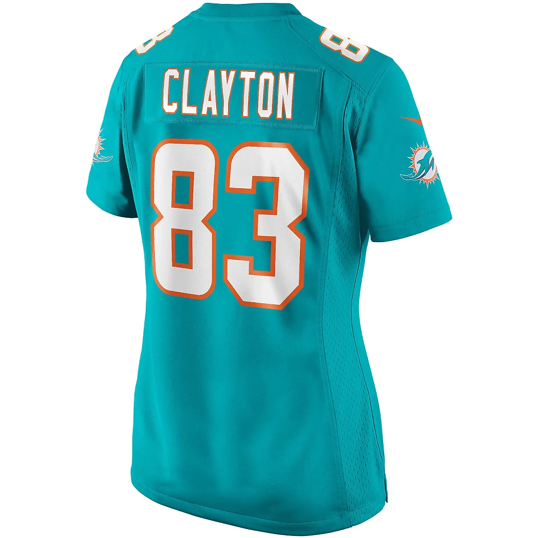 Zennovawear Mark Clayton Miami Dolphins Women's Game Retired Player Jersey - Aqua