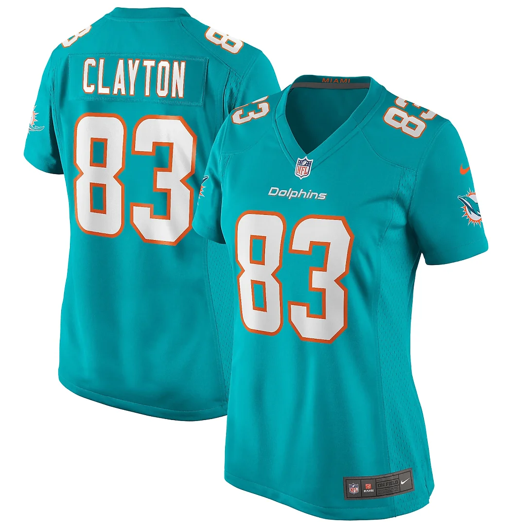 Zennovawear Mark Clayton Miami Dolphins Women's Game Retired Player Jersey - Aqua