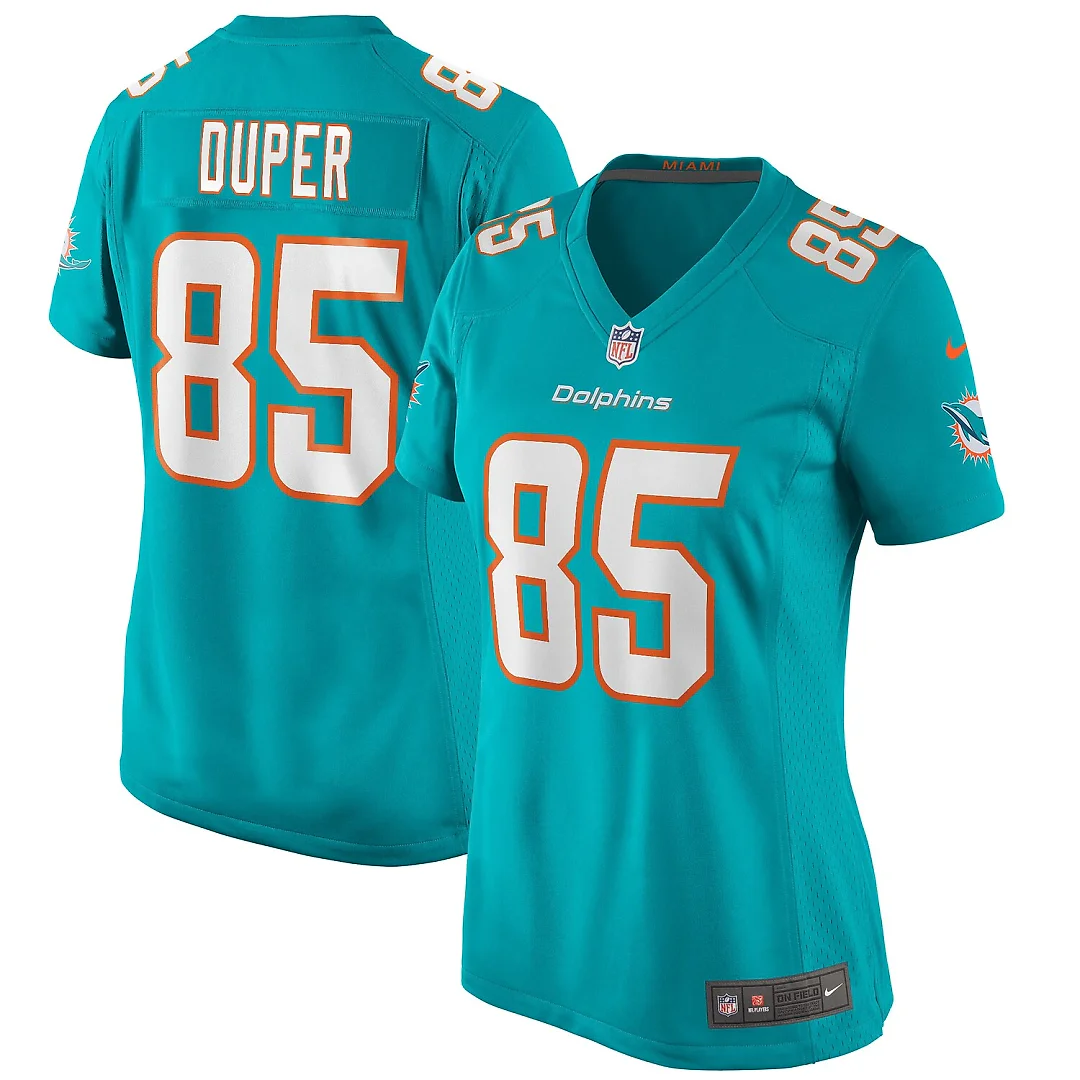 Zennovawear Mark Duper Miami Dolphins Women's Game Retired Player Jersey - Aqua