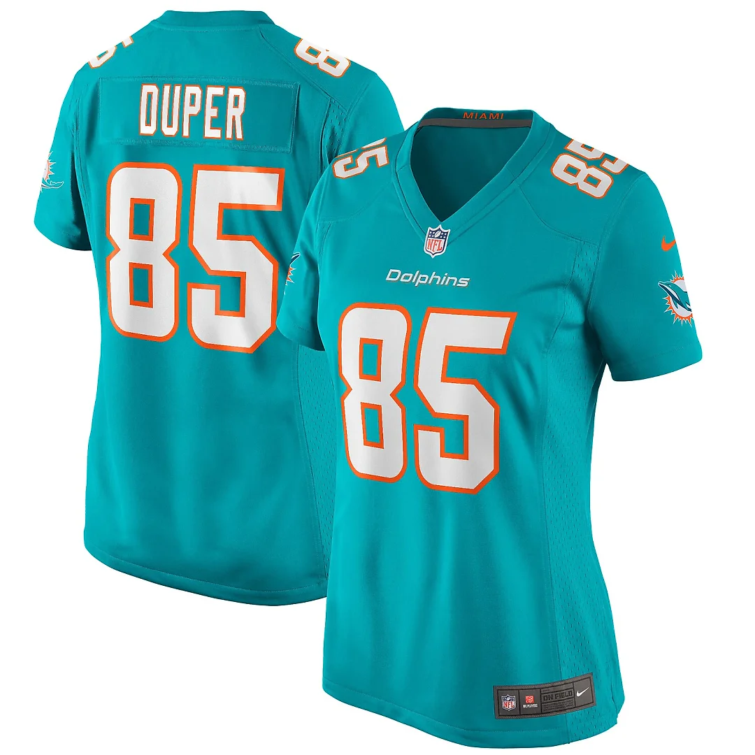 Zennovawear Mark Duper Miami Dolphins Women's Game Retired Player Jersey - Aqua