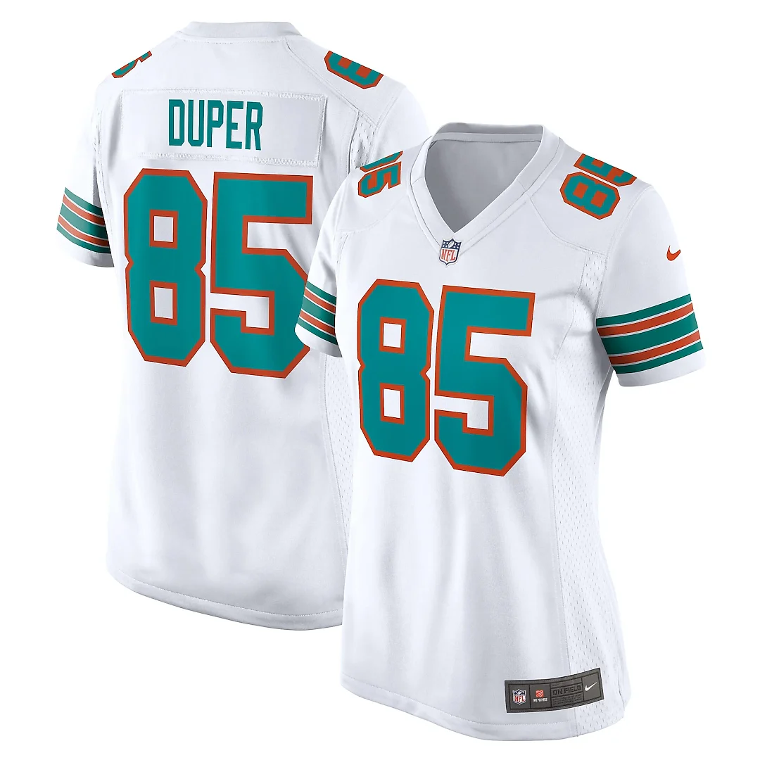 Zennovawear Mark Duper Miami Dolphins Women's Retired Player Jersey - White