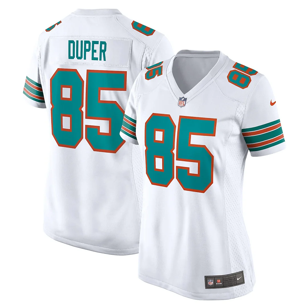 Zennovawear Mark Duper Miami Dolphins Women's Retired Player Jersey - White