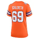 Zennovawear Mark Schlereth Denver Broncos Women's Mile High Collection 1977 Throwback Retired Player Game Jersey - Orange