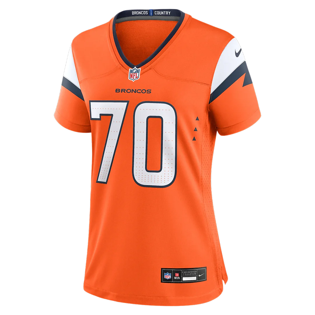 Zennovawear Marques Cox Denver Broncos Women's Team Game Jersey - Orange