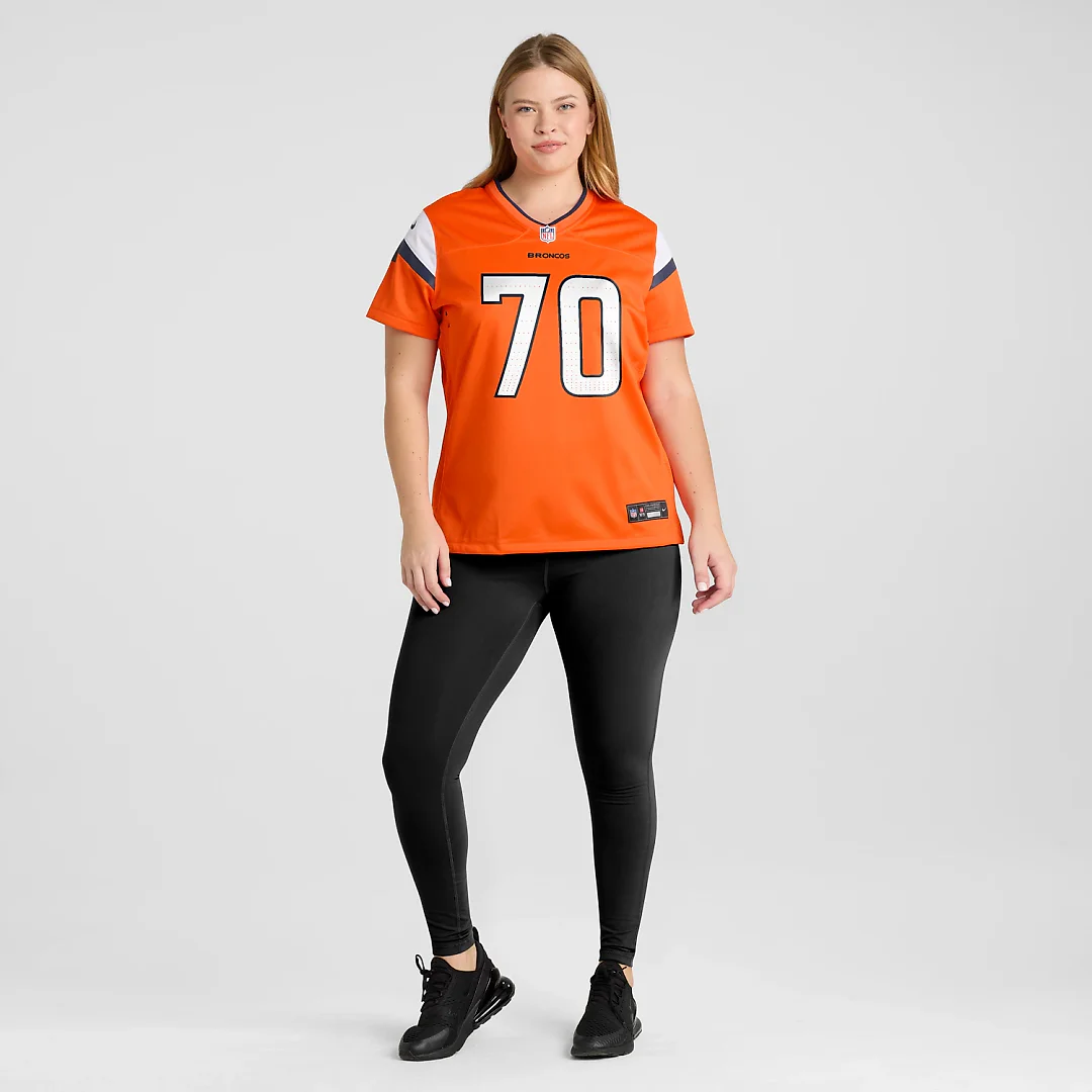Zennovawear Marques Cox Denver Broncos Women's Team Game Jersey - Orange