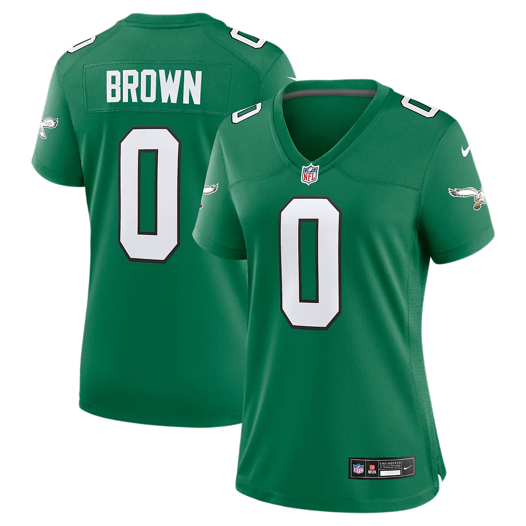Zennovawear Marquise Brown Philadelphia Eagles Women's Alternate Game Jersey - Kelly Green