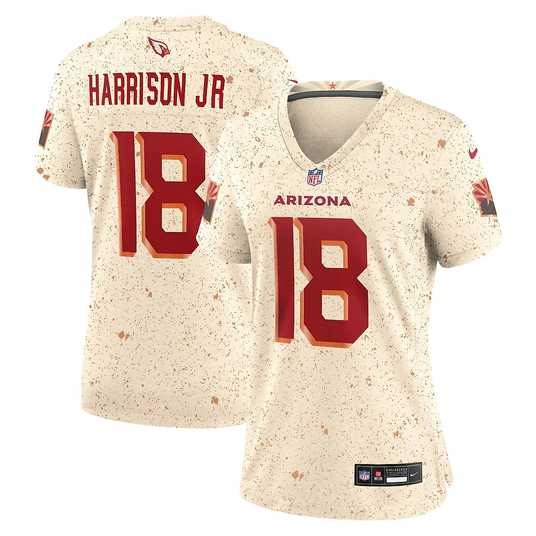 Zennovawear Marvin Harrison Jr. Arizona Cardinals Women's 2025 Rivalries Collection Game Jersey - Natural