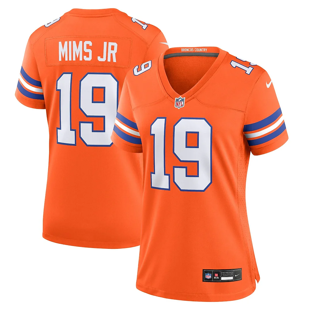 Zennovawear Marvin Mims Jr Denver Broncos Women's Mile High Collection 1977 Throwback Player Game Jersey - Orange