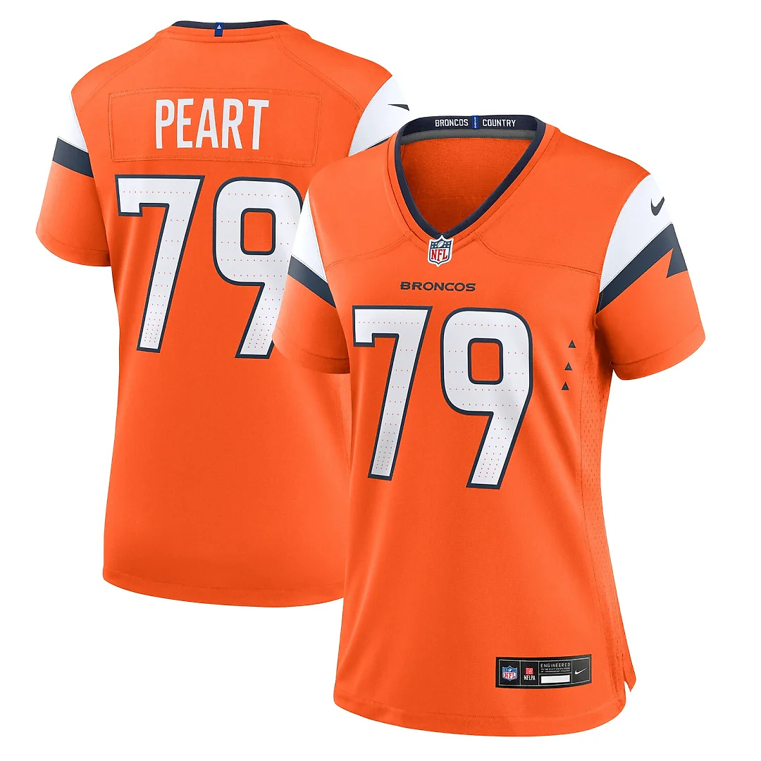 Zennovawear Matt Peart Denver Broncos Women's Team Game Jersey - Orange