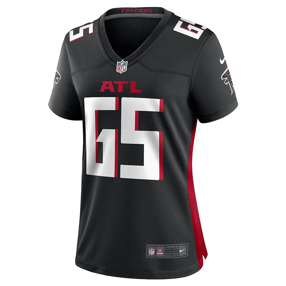 Zennovawear Matthew Bergeron Atlanta Falcons Women's Team Game Jersey - Black