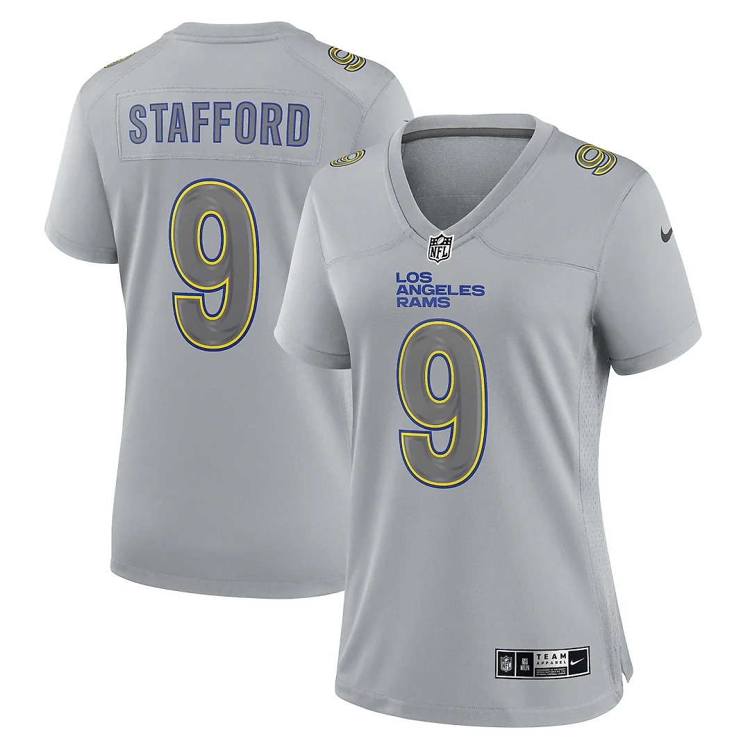 Zennovawear Matthew Stafford Los Angeles Rams Women's Atmosphere Fashion Game Jersey - Gray