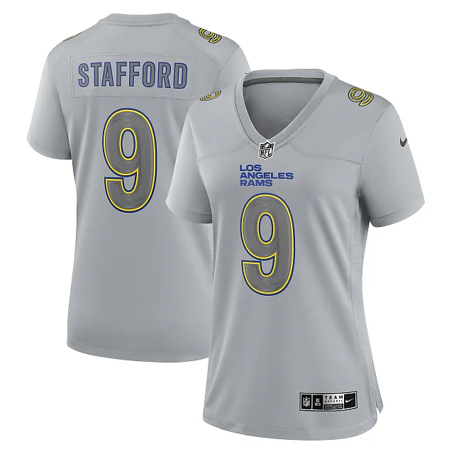 Zennovawear Matthew Stafford Los Angeles Rams Women's Atmosphere Fashion Game Jersey - Gray