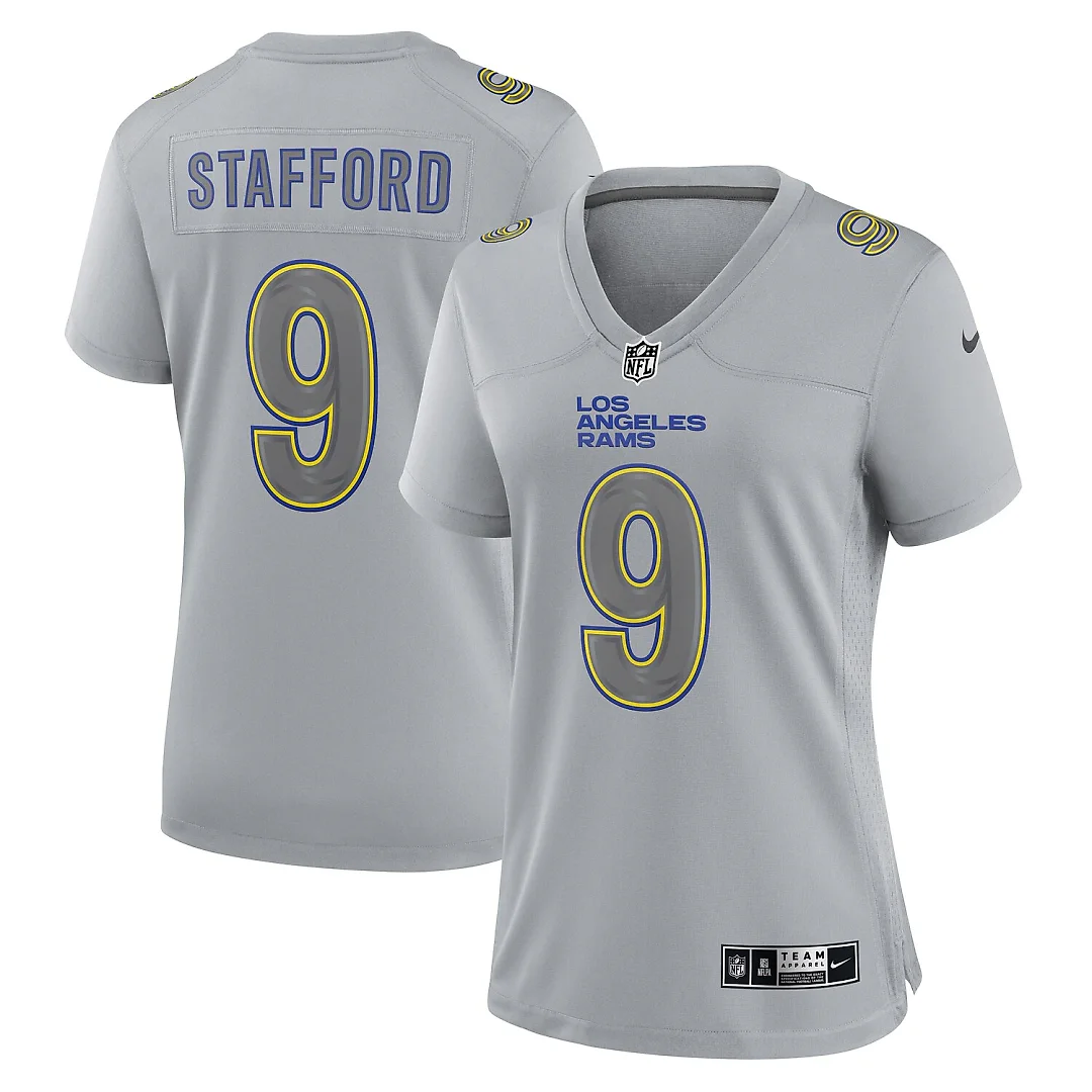 Zennovawear Matthew Stafford Los Angeles Rams Women's Atmosphere Fashion Game Jersey - Gray