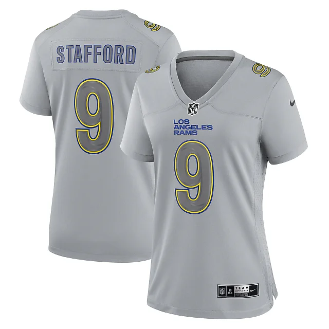 Zennovawear Matthew Stafford Los Angeles Rams Women's Atmosphere Fashion Game Jersey - Gray