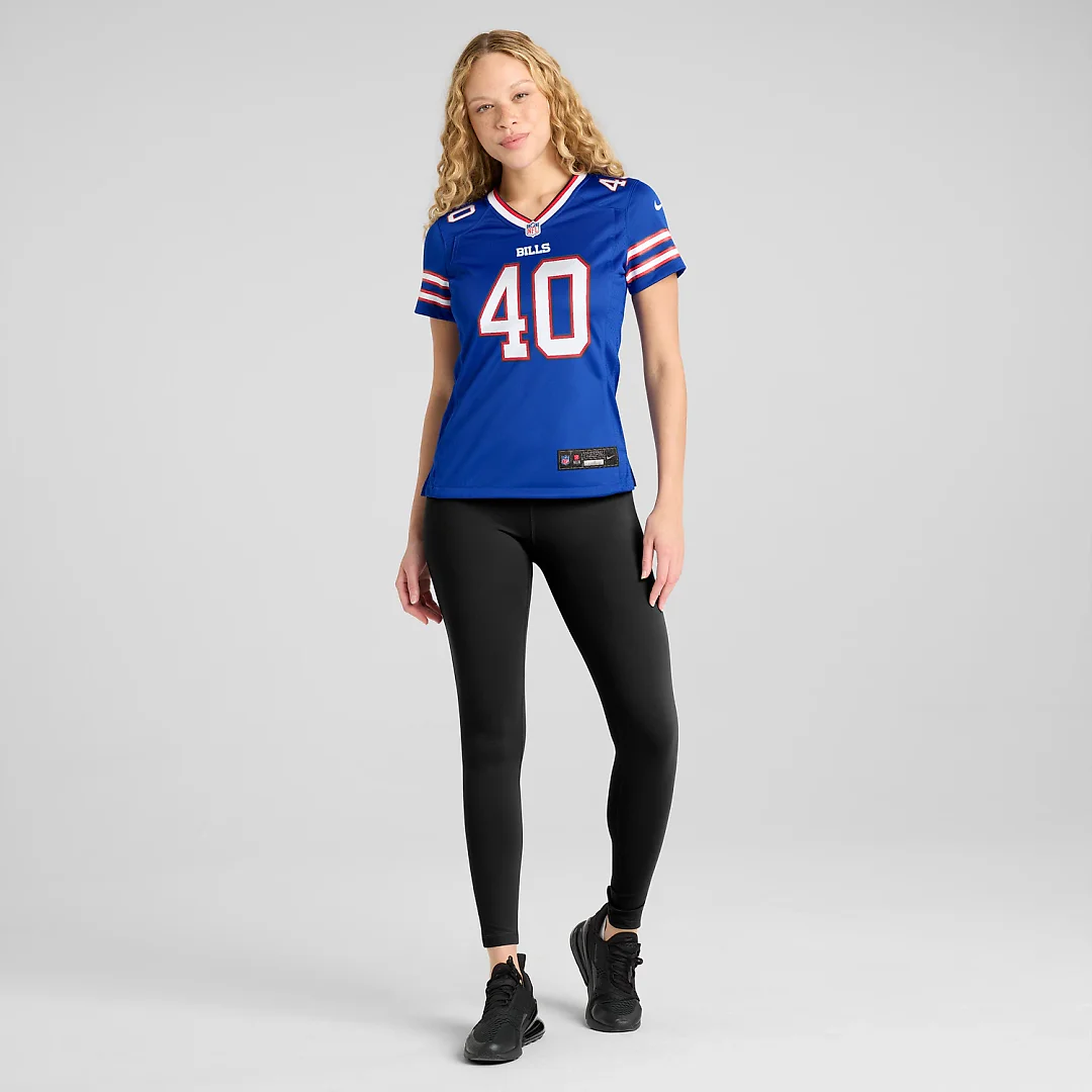 Zennovawear Matthew Wright Buffalo Bills Women's Team Game Jersey - Royal