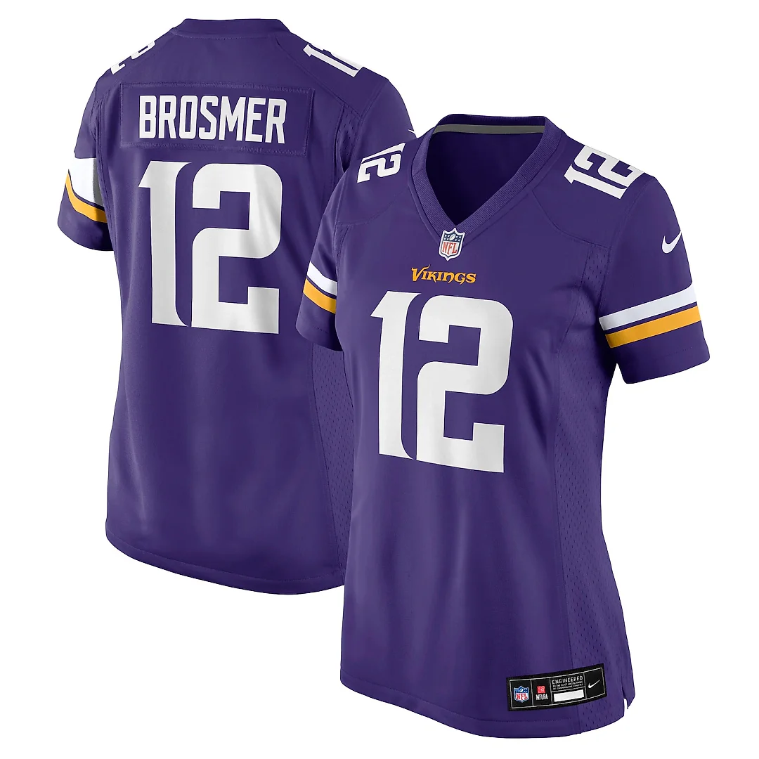 Zennovawear Max Brosmer Minnesota Vikings Women's Team Game Jersey - Purple