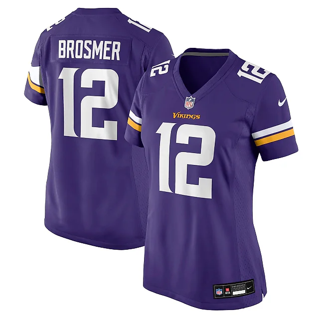 Zennovawear Max Brosmer Minnesota Vikings Women's Team Game Jersey - Purple
