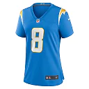 Zennovawear Max Duggan Los Angeles Chargers Women's Team Game Jersey - Powder Blue