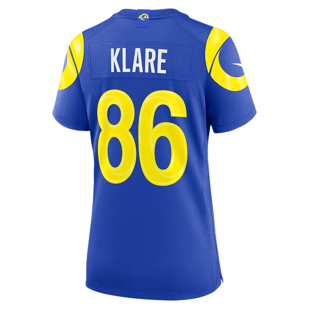 Zennovawear Max Klare Los Angeles Rams Women's Team Game Jersey - Royal