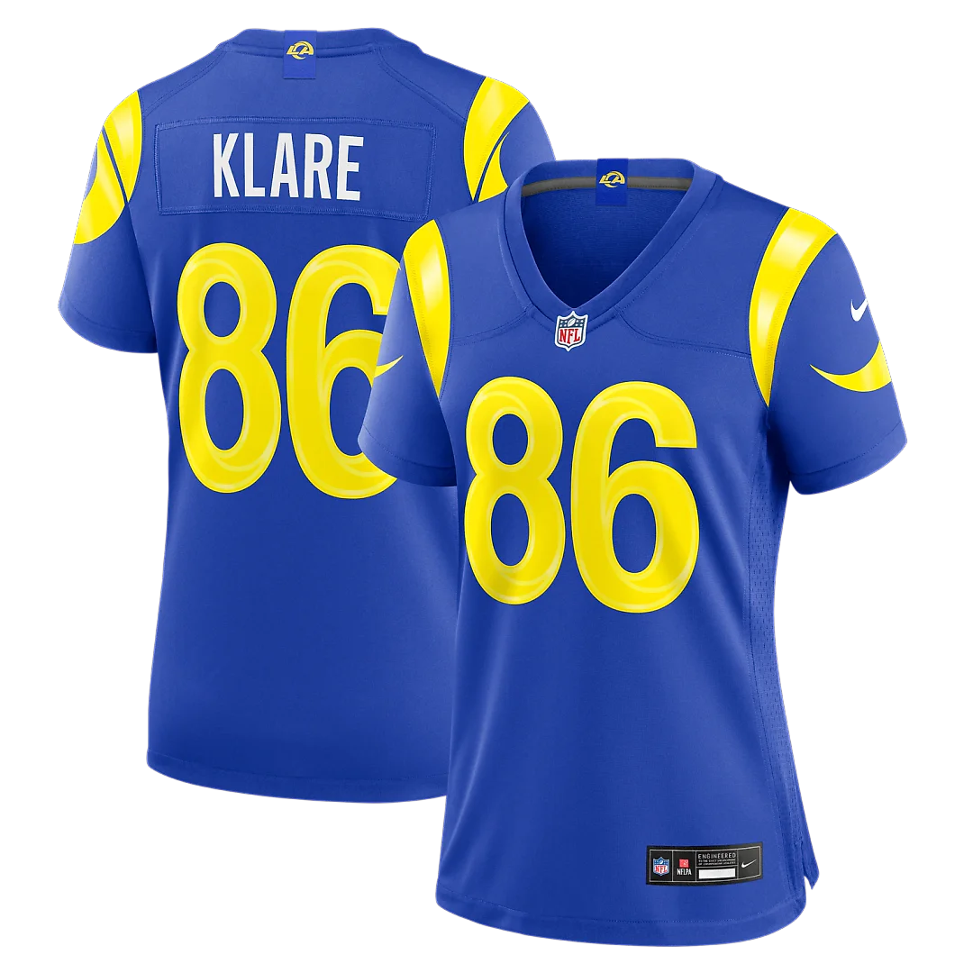 Zennovawear Max Klare Los Angeles Rams Women's Team Game Jersey - Royal
